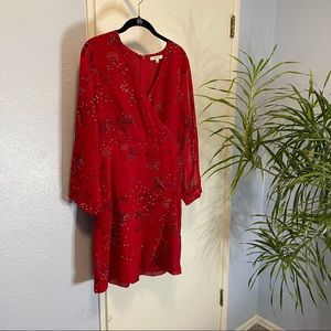 Madewell Red Floral Mini Dress